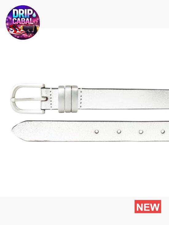 Genuine Buffalo Leather Belt Set with Crackled Metallic Finish main image 5